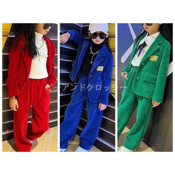 パンツスーツ フォーマルスーツ 女の子 キッズ スーツ 150 160 170 2点セット ピアノ発...