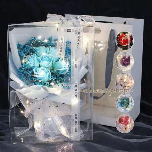 母の日 ソープフラワー 花束 プレゼント 付  ブーケ 造花 花 ボックス ギフト プレゼント 誕生日 成人式 記念日 お礼｜enyo2020