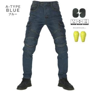 ライダースパンツ 夏 バイクパンツ デニム プ...の詳細画像5