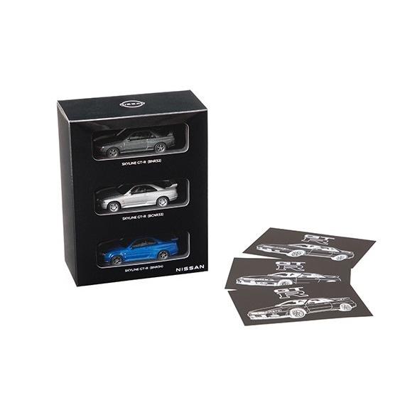 日産コレクション スカイライン GT-R ３台セット 1/64スケール モデルカー R32 R33 ...