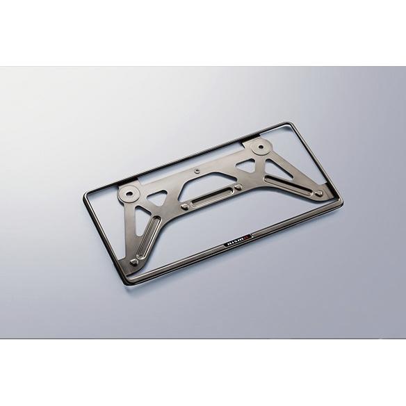 【新品】 日産コレクション ナンバープレートリム マットダーククローム ナンバーフレーム 1枚 ニス...