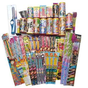 花火セット  手持ち 国産手持ち入りの手持ちと噴出花火セット（チャッカマン・キャンドルサービス）