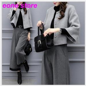ガウチョパンツスーツ セットアップ スーツレディース