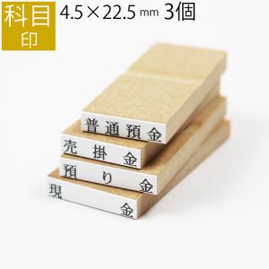 科目印【4.5×22.5(mm)】3個セット　《別注品》 最大6文字まで　ゴム印鑑 はんこ オーダー 科目印(ゴム印 ハンコ 会社 スタンプ 事務用品 法人 オーダーメイド)｜ep-insho