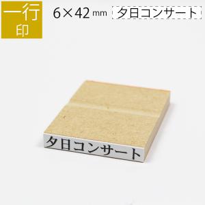 一行印 のべ板 6mm×42mm　別注品 最大10文字まで　ゴム印