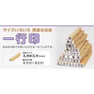 一行印 のべ板 3.8mm×3.8mm ゴム印...の詳細画像1