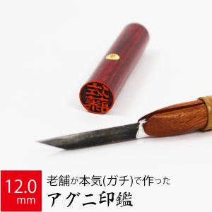 印鑑 はんこ 銀行印 アグニ ケース無し 実印 認印 個人印 ハンコ 仕事 職場 12.0mm丸×60mm 10年保証｜ep-insho