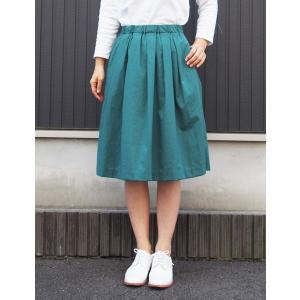 型紙　パターン　ウエストゴムタックスカート型紙（膝下丈）　テキスト付き