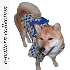 犬服型紙　浴衣　中型犬用　テキスト付き｜epatterncollection