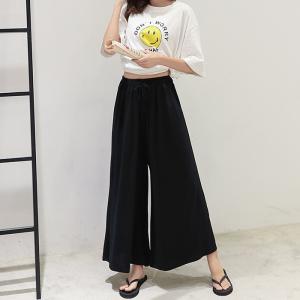 SP006 フレア ウエストゴム ガウチョパン...の詳細画像1