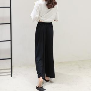 SP006 フレア ウエストゴム ガウチョパン...の詳細画像3