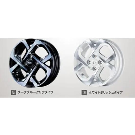 キャンバス LA850S/LA860S 後期：純正 アルミホイールセット(14インチ・クロス4本スポ...