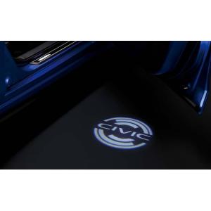 シビック FL1：純正 パターンプロジェクター　LEDホワイトイルミネーション フロントドア用左右セ...