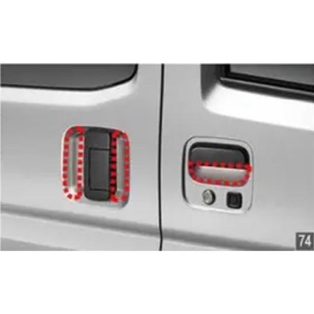 ハイゼットカーゴ S700V/S710V：純正 ドアハンドルプロテクション(クリア)1台分6枚セット