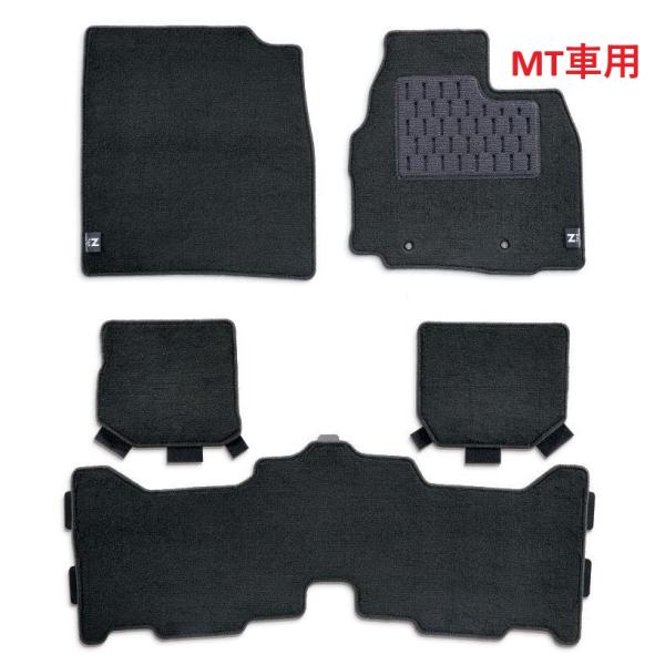 N-VAN/JJ1/JJ2：純正 フロアカーペットマット スタンダード（ブラック／消臭・抗菌加工／ヒ...