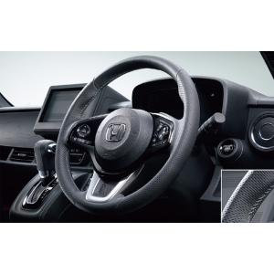 NONE ステアリングホイール ※本革製/ブラック×シルバーステッチ ホンダ