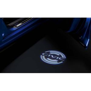 シビック FL1：純正 パターンプロジェクター　LEDホワイトイルミネーション フロントドア用左右セ...