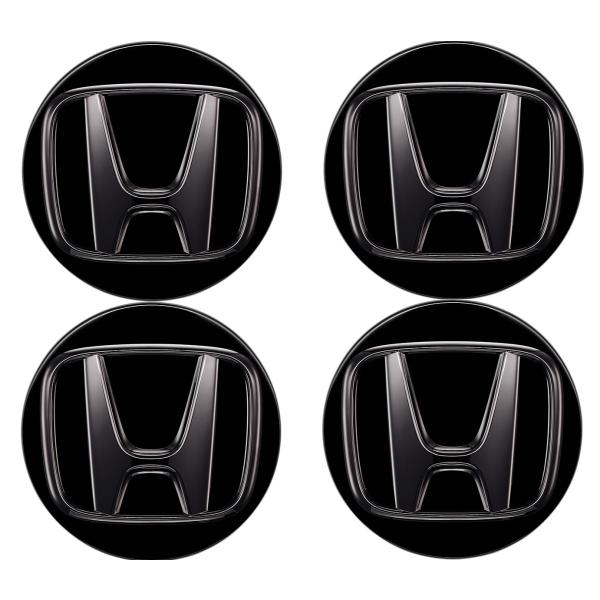 シビック FL1：純正 アルミホイールセンターキャップ4個セット（ブラックHマーク）(廃盤 残り在庫...
