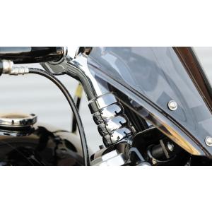 キジマ ライザースタッカー ハンドルポストジョイント ハーレー FXSB クロームメッキ ２個SET...
