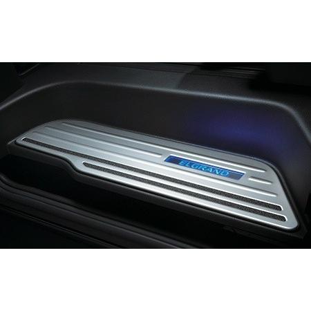 エルグランド ELGRAND E52 中期：純正 LEDキッキングプレート フロント リアセット(廃...