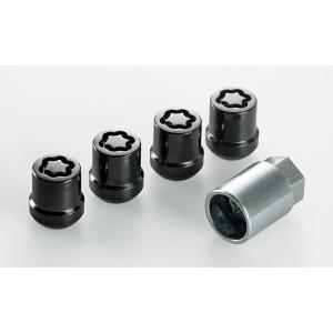 プレリュード PRELUDE：純正 アルミホイール用ホイールロックナット　ブラック／キャップタイプ ...