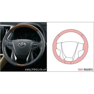 トヨタ（TOYOTA） アルファード 30系 後期：純正 ウッド調ステアリング