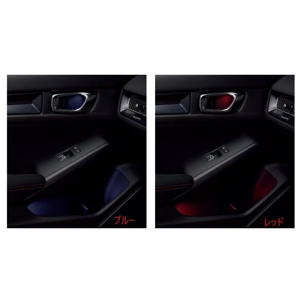 シビック タイプR CIVIC TYPE-R FL5：純正 インナードアハンドル＆ドアポケットイルミ...