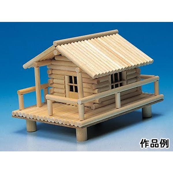 木工工作キット　手作り貯金箱　ログハウス　ポピュラータイプ　まとめ買い50セット