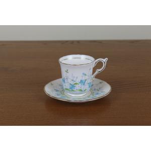 コールポート　ヘアベル　デミタスカップ　デュオ　Harebell　イギリス　Coalport　ヴィンテージ　食器　て22｜epocavintagedishes