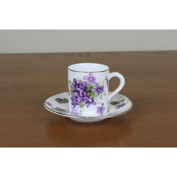 ハマースレイ　ヴィクトリアンバイオレット　デミタス　カップ　デュオ　スミレ　VICTORIAN　VI...