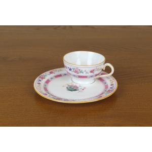 ロイヤルドルトン　スナックセット　カップ＆トレイ　ハンドペイント　アンティーク　ROYAL DOULTON　イギリス　と22｜epocavintagedishes