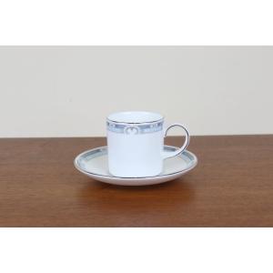 ウェッジウッド　メイスフィールド　コーヒーカップ　プラチナ　ブルー　MASEFIELD　WEDGWOOD　イギリス　ヴィンテージ　つ368｜epocavintagedishes