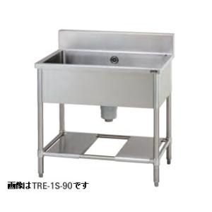 TRE-1S-A645 タニコー 一槽シンク バックガードあり W600×D450×H850mm