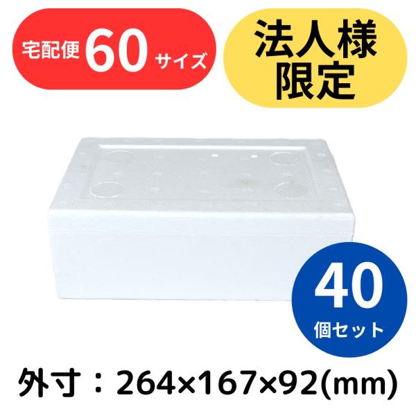 クーラーボックス 発泡スチロール箱 小型 40個セット 法人限定 まとめ買い 保冷 断熱 梱包材 食...