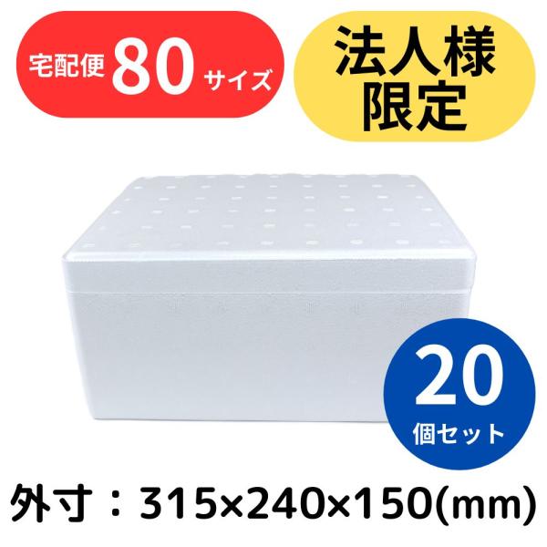クーラーボックス 発泡スチロール箱 小型 20個セット 法人限定 まとめ買い 保冷 断熱 梱包材 食...