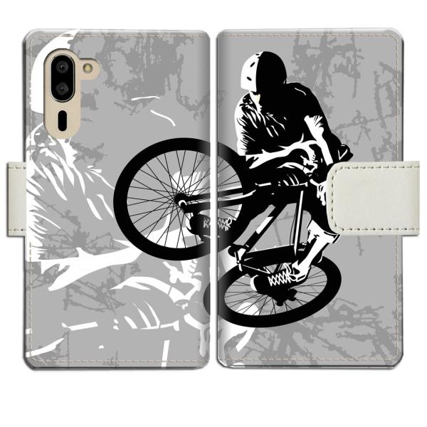 softbank シンプルスマホ5 A001SH 手帳型ケース BMXデザイン