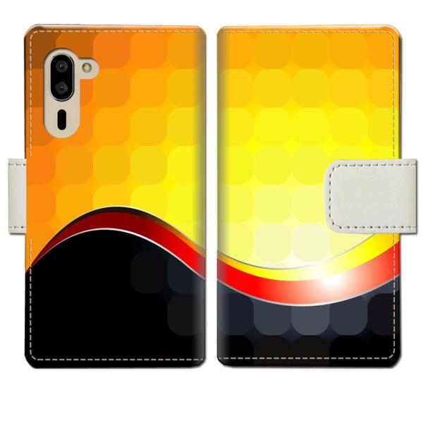 softbank シンプルスマホ5 A001SH 手帳型ケース CCドットデザイン