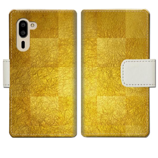 softbank シンプルスマホ5 A001SH 手帳型ケース 雅チェックデザイン