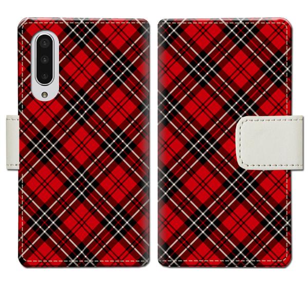 softbank AQUOS zero5G basic A002SH 手帳型ケース AKチェックデザ...