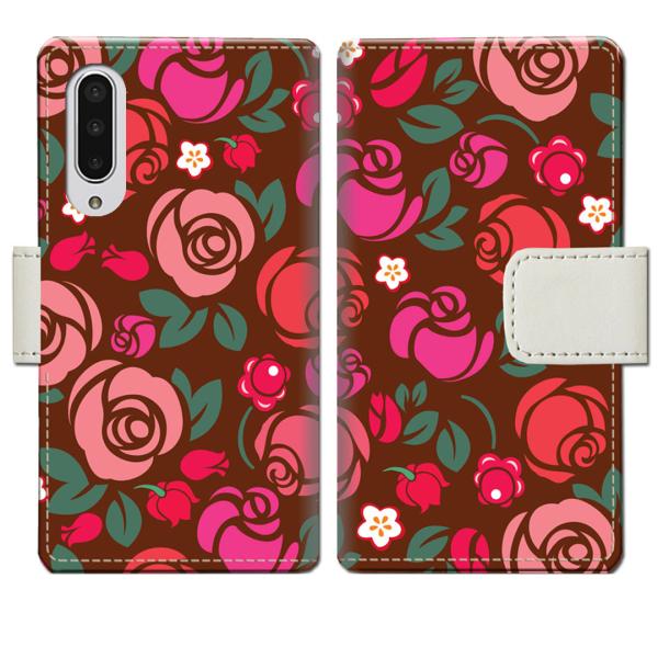 softbank AQUOS zero5G basic A002SH 手帳型ケース 薔薇デザイン