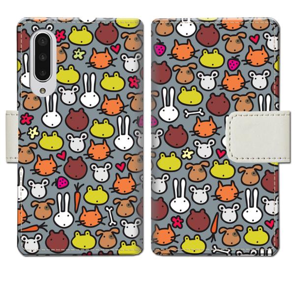 softbank AQUOS zero5G basic A002SH 手帳型ケース アニマルドットデ...