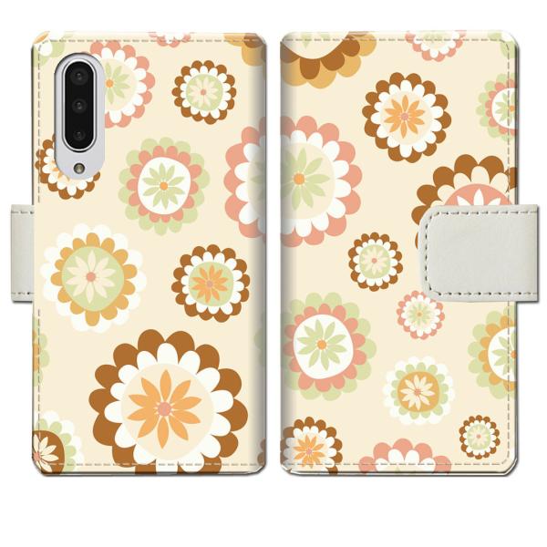 softbank AQUOS zero5G basic A002SH 手帳型ケース FLOWERデザ...