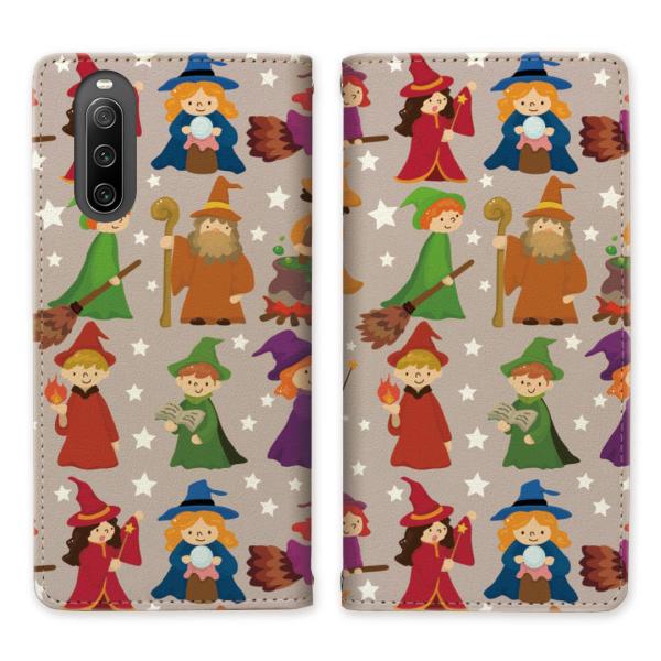 スマホケース 手帳型 ベルトなし softbank Xperia 10 IV A202SO 魔法使い...
