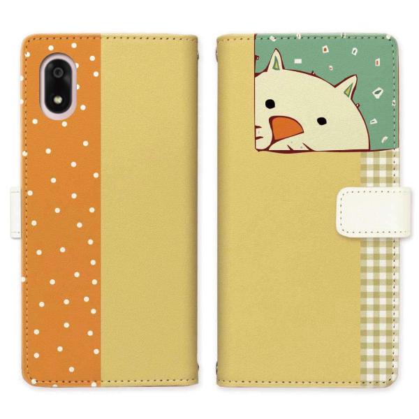 Y'mobile かんたんスマホ4 A402ZT 手帳型ケース Whatデザイン