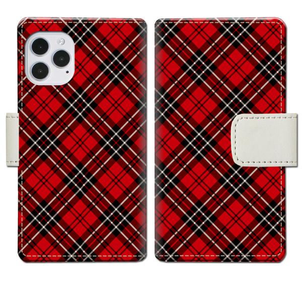 apple iPhone12/iPhone12Pro 手帳型ケース AKチェックデザイン