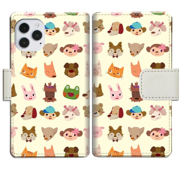apple iPhone12/iPhone12Pro 手帳型ケース ANIMALSデザイン