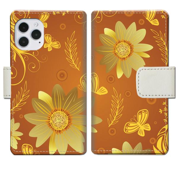 apple iPhone12/iPhone12Pro 手帳型ケース 秋桜デザイン