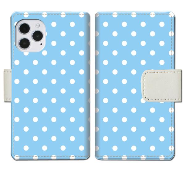 apple iPhone12/iPhone12Pro 手帳型ケース BWドットデザイン