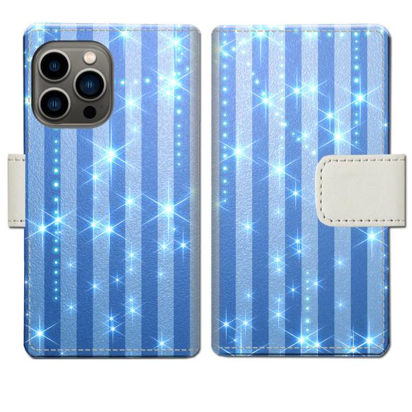 iPhone13Pro 手帳型ケース BBストライプデザイン