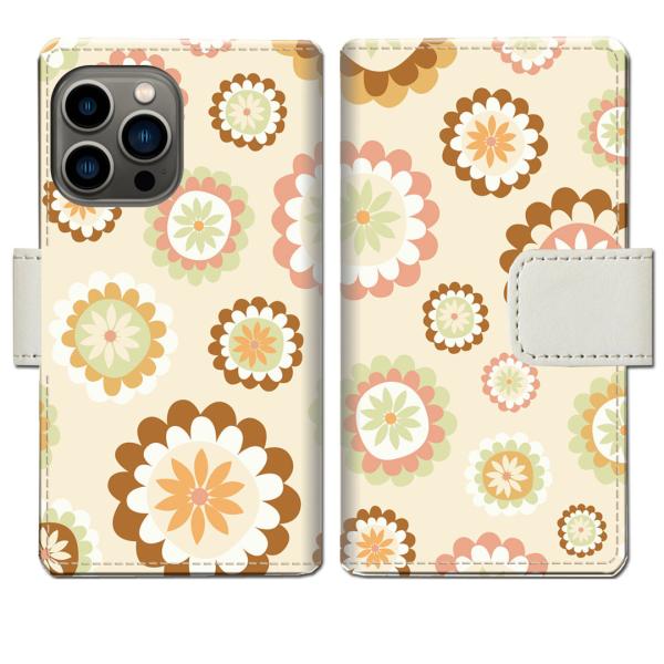 iPhone13Pro 手帳型ケース FLOWERデザイン